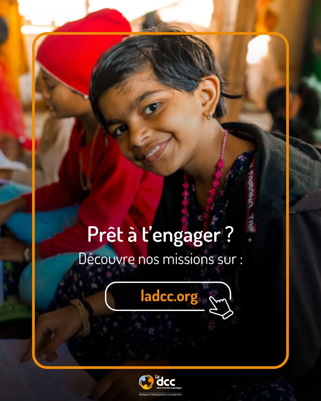 Template appel à l’action : « Prêt à t’engager ? Découvre nos missions sur ladcc.org »