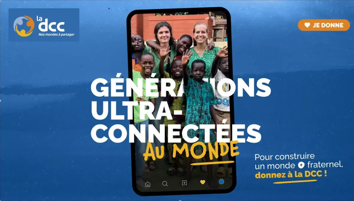 Visuel de la campagne « Générations ultra-connectées » de la DCC